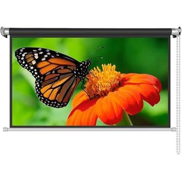 Imagem de Tela De Projetor Retrátil Manual Montada No Teto 60 72 Tela De Cinema Em Home Theater 4 3 16 9 Hd Tela De Projeção Retrátil Resistente à Luz, 60inch/16:9