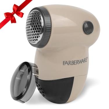Imagem de Farberware Barbeador de tecido e removedor de fiapos para roupas – barbeador de fiapos operado a bateria com lâminas triplas, barbeador de suéter para remover bolinhas para roupas, sofá, móveis, fuzz
