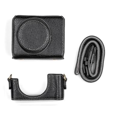 Imagem de Acouto Alça para Câmera ZV1 + Capa Protetora para Câmera Digital Bolsa de Armazenamento para Em Couro PU Com Alça de Ombro Removível Compatível Com ZV1 + Protetor para Digital Premium (Preto)