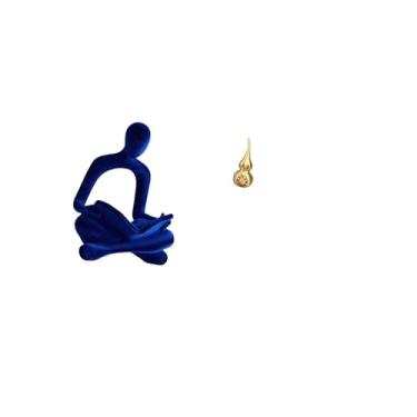 Imagem de Fenteer Escultura de Cabaça de Latão Abstrata, Ornamento Versátil de Feng Shui, Centro de Mesa Artesanal, Coleção de Arte, Decoração para Casamento E Escritór