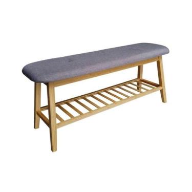 Imagem de Banco Recamier Multifuncional Bambu Almofadado com Sapateira - ELOMIO,