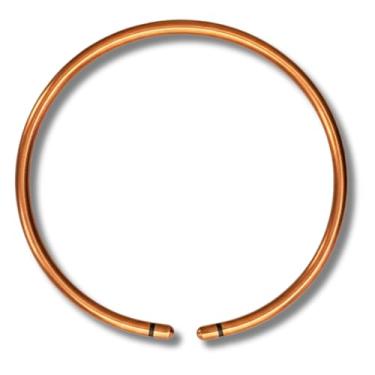 Imagem de USTeckno Tornozeleira 100% cobre puro para mulheres e homens – Cru, sólida, sem revestimento, ajustável, joia de bem-estar feita à mão para cura natural e elegância diária, One Size, Cobre, Sem Pedra