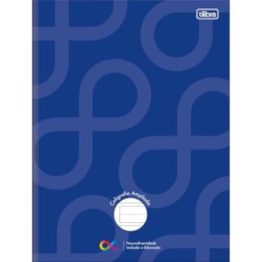 Imagem de Tilibra - Caderno de Caligrafia Pauta Ampliada Brochura Capa Dura Tilibra Neuro 40 Folhas - Capa Azul