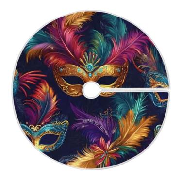 Imagem de Blueangle Saia de poliéster macio de máscara de carnaval de carnaval de 118 cm para decoração de carnaval (356)