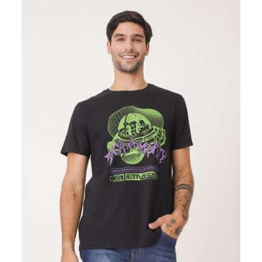 Imagem de Camiseta Masculina Estampa Rick And Morty Warner Bros-03727, Preto, P