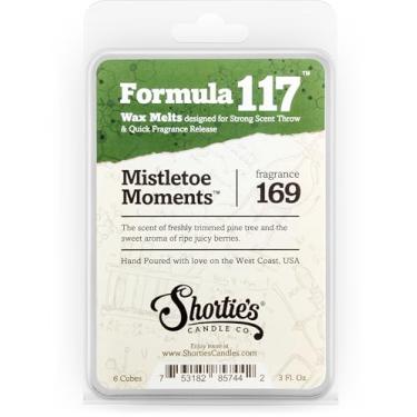 Imagem de Shortie's Candle Company Mistletoe Moments Wax Melts - Fórmula 117-1 Barra de 3 Oz Altamente Perfumada - Feito com Óleos Naturais - Coleção de Cubos de Purificadores de Ar para Natal E Feriados
