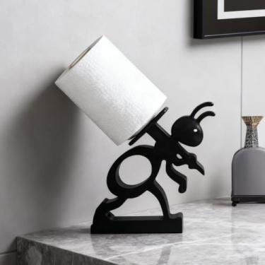 Imagem de Porta-guardanapos 3D preto em forma de formiga estilo nórdico suporte de lenços vertical para cozinha doméstica mesa de jantar acessórios de restaurante (tipo A, 13 * 2 * 10 cm)