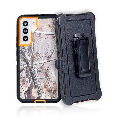 Imagem de WallSkiN Capa para Galaxy S22 Plus (16.8 cm) Capa de transporte resistente de corpo inteiro com proteção contra quedas de grau militar | Coldre para homens cinto com suporte de clipe –