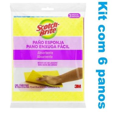 Imagem de Kit com 2 Pano Enxuga Fácil 3 Unidades SCOTCH-BRITE