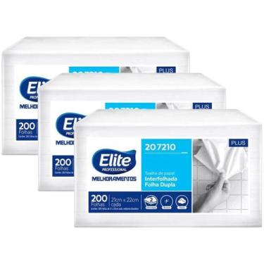 Imagem de Kit Papel Toalha Folha Dupla Interfolhado Elite
