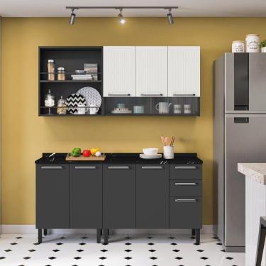 Imagem de Cozinha Itatiaia Midi Pop Art I3 - 4 Peças - Grafite-branca