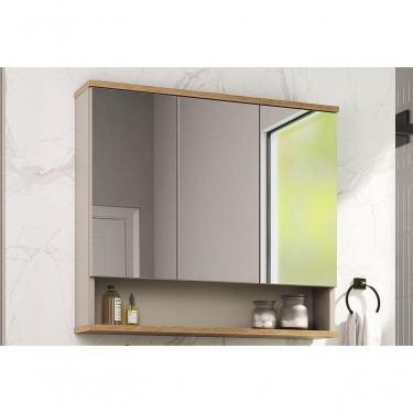 Imagem de Espelheira Aqua 76cm Estilare Esp4004 Nude/carvalho