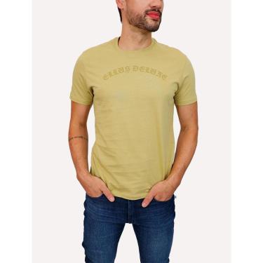 Imagem de Camiseta Ellus Masculina Cotton Fine Deluxe Gothic Classic Mostarda-Masculino