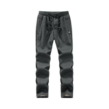 Imagem de Calças De Moletom Masculinas plus Size De Inverno, Grossas E Quentes, 