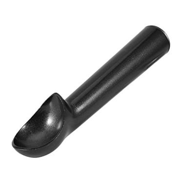 Imagem de SPYMINNPOO Colher de Sorvete Anticongelante Antiaderente, Liga de Alumínio 7" Prata Fosca para Loja de Sobremesas (Preto)