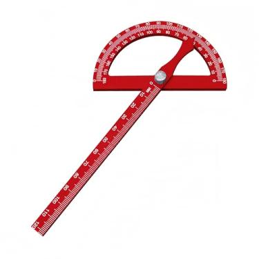 Imagem de 1 régua de medição de linha de alinhamento ajustável de 180° - ferramenta de marcenaria de precisão com escalas duplas (graus/direção)