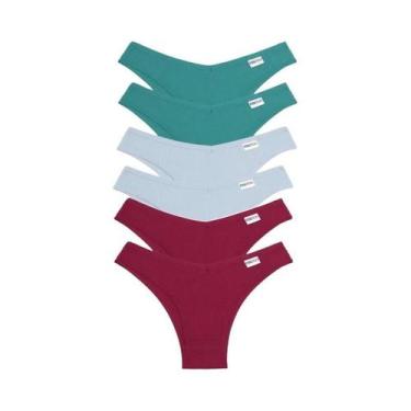 Imagem de Calcinhas De Biquíni Brasileiro Em Algodão Waffle Multicoloridas Para 