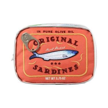 Imagem de Bolsa De Cosméticos Portátil E Fofa Em Forma De Lata De Sardinha Para 