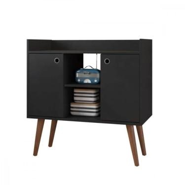 Imagem de Aparador de Café Cairo 80cm Cor Preto - Fiorello Móveis