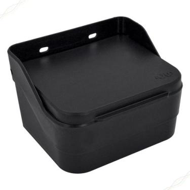 Imagem de Saleiro Trium com Tampa de Mesa Parede Porta Sal Temperos Ou, Preto