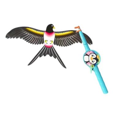 Imagem de Colaxi Pipa de brinquedo para crianças e adultos, ideal para atividades criativas ao ar livre na praia, com uma única linha, perfeita para acampamentos, Engolir