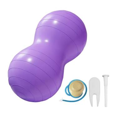 Imagem de Aymzbd Bola de Estabilidade em Formato de Amendoim, Portátil E Leve, com Bomba de Ar Inclusa, Ideal para Academia, Escritório E Casa, Roxo