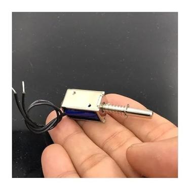 Imagem de Eletroímã de solenoide DC 5V-12V 6V DC tipo push pull ímã para eletrodomésticos ímã de mola