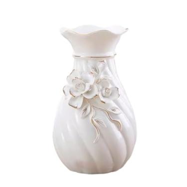 Imagem de Vaso de cerâmica nórdica ornamentos de flores arranjo de flores simples sala de estar armário de TV ornamentos de mesa de jantar vasos de flores (A,A)