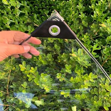 Imagem de Lona de vidro transparente de 0,3 mm, lona transparente resistente à prova d'água de vinil transparente, com ilhós de metal, para cobertura de plantas de estufa, toldo transparente, para cobrir