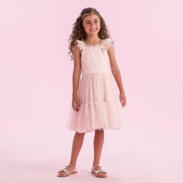 Imagem de Vestido Curto Infantil Festa Tule Rosa Petit Cherie-Feminino