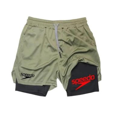 Imagem de Shorts Masculinos 2 Em 1 De Secagem Rápida Para Treino De Academia, Es