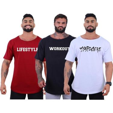 Imagem de Kit 3 Camisetas Morcegão Masculina MXD Conceito Fitness Academia Musculação-Masculino
