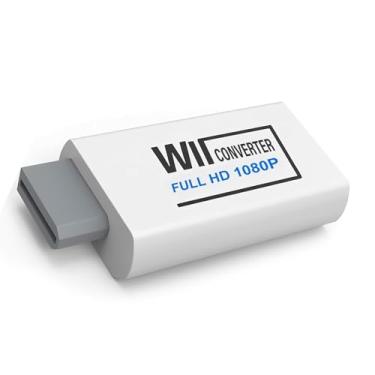 Imagem de Conversor Wii para HDMI 1080P, adaptador HDMI Wii com conector de áudio de 3,5 mm, compatível com Wii/Wii U para HDTV/monitor/projetor, suporta 480P/720P/1080P, Plug and Play