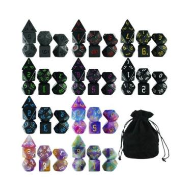 Imagem de Conjunto De Dados De Acrílico Em Cores Mistas Para Festas E Jogos De R