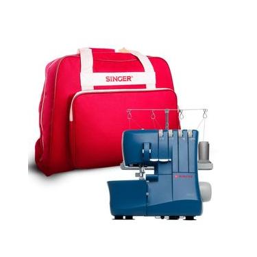 Imagem de Kit Máquina de Costura Overloque S0235 Azul e Bolsa de Transporte