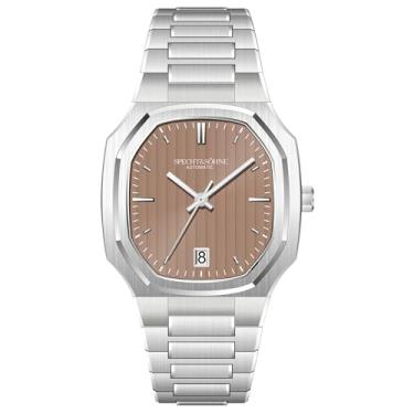 Imagem de Specht & Söhne Relógios automáticos masculinos japoneses Miyota 8215 movimento mecânico, relógio executivo de aço inoxidável de 37 mm com cristal de safira, relógio de pulso masculino à prova d'água
