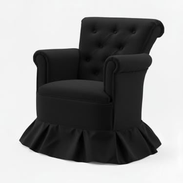 Imagem de Poltrona Amentação Confortável Com Balanço Descanso Quarto Bebê Aconchego Suede Suede Preto