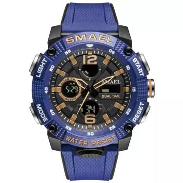 Imagem de Relógio Esportivo Smael 8930 Analógico-digital á Prova D´ água Azul
