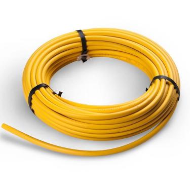 Imagem de Mangueira De Polietileno Zebu Tubo Isolador Amarela 3- 8" Com 25m 14672
