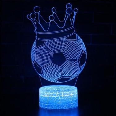 Imagem de Candeeiro de mesa colorido para equipe de futebol de acrílico 3D Night
