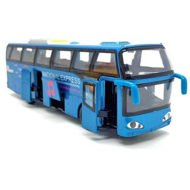 Imagem de Toy Bus Blue Alloy Passenger com som e luz para crianças - Taiyuanketa