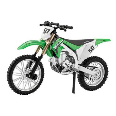 Imagem de Motocicleta off-road fundida sob pressão modelo 1:12 escala verde - Ta