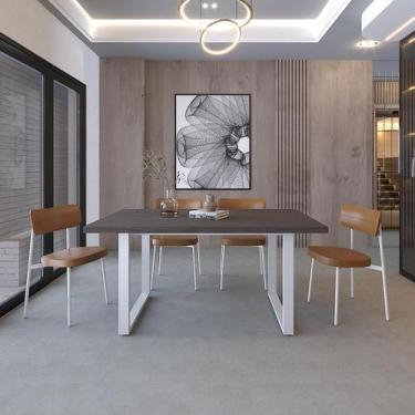 Imagem de Mesa de Jantar Queens R 160cm Est.Branca - Metalig