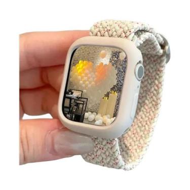 Imagem de Pulseira De Nylon Trançada Coreana Fofa Para Apple Watch Compatível Co