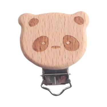 Imagem de Corrente De Chupeta De Madeira De Faia Natural, Mordedor De Bebê De Gr