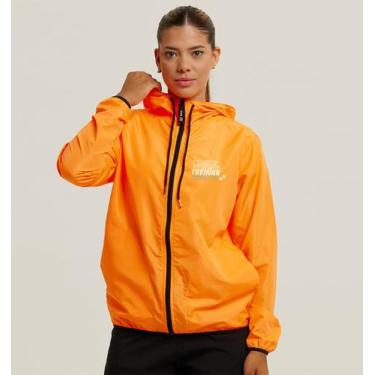 Imagem de Jaqueta Corta Vento Academia Feminino WSS Brasil Gym Rotina, Laranja, 