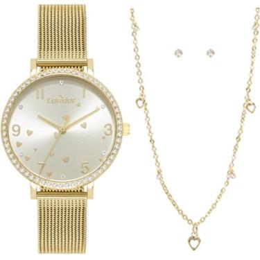 Imagem de Relógio Condor Feminino Ref: Co2035nwh/k4k Dourado + Semijóia