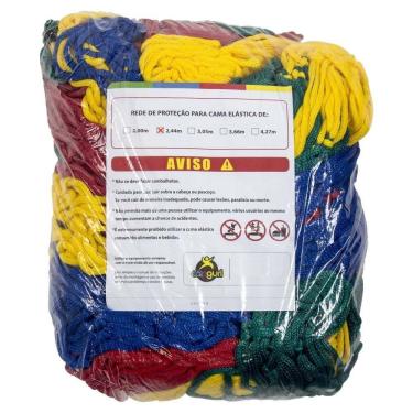 Imagem de Rede de Proteção Colorida PapiBrink p/ Cama Elástica de 2,44m