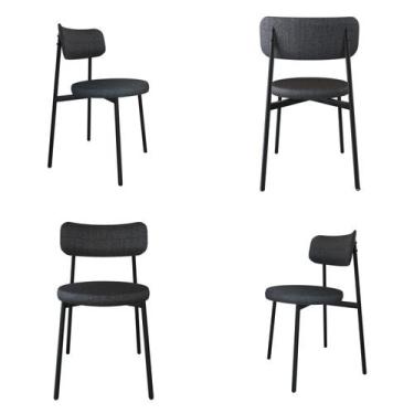 Imagem de Cadeira Kyta Fixa com 4 Pés 50 X 44,7 X 83,8 Cm com 4 Unidades - Metal