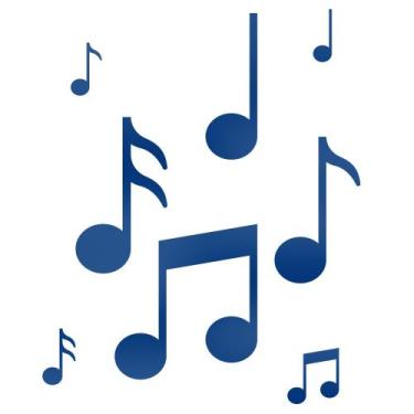 Imagem de Adesivo Vinílico Notas Musicais Decorativo Para Quarto e Sala - Deliqu